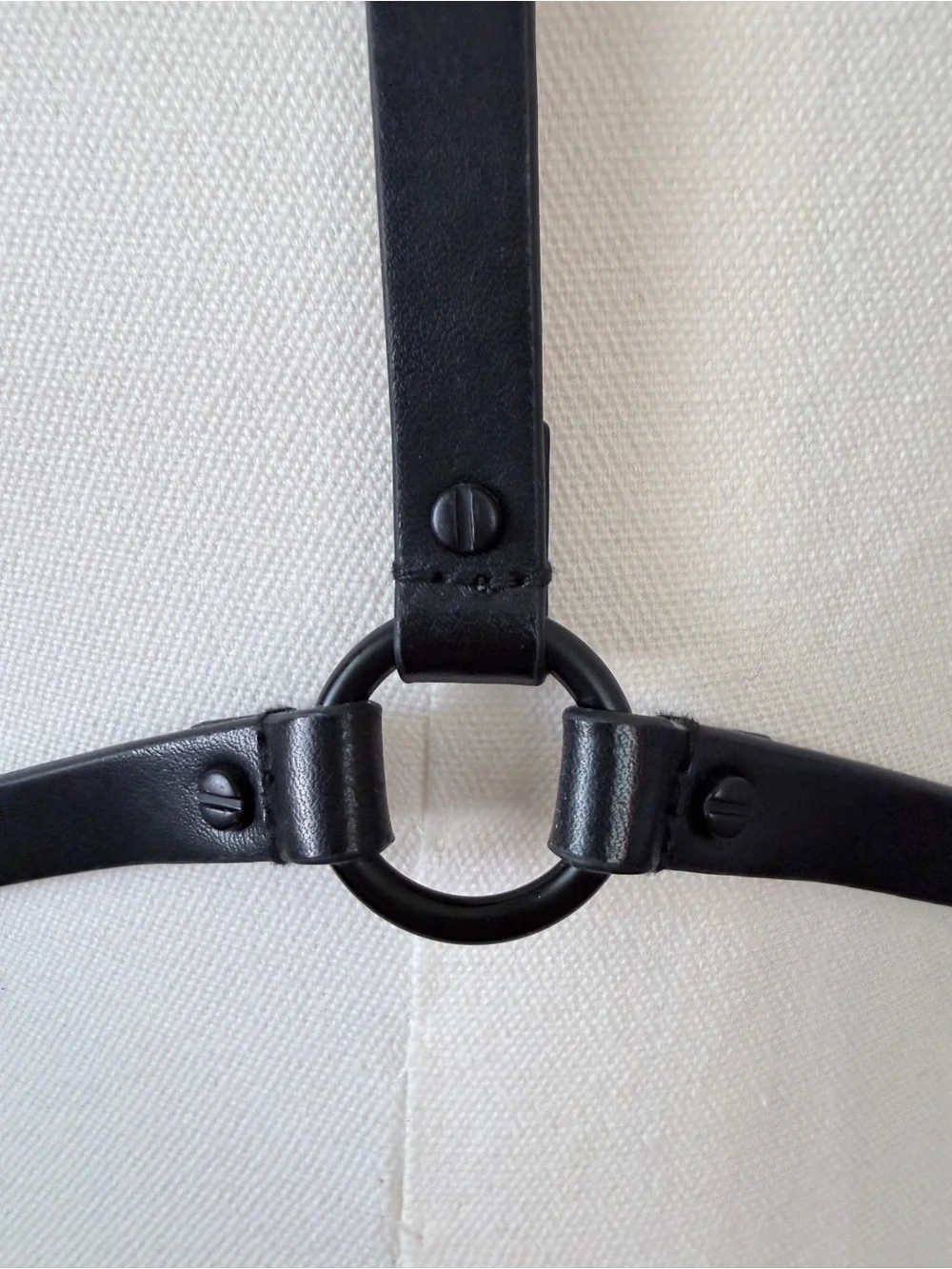 BCBGMaxAzria Black Leather Harness Belt